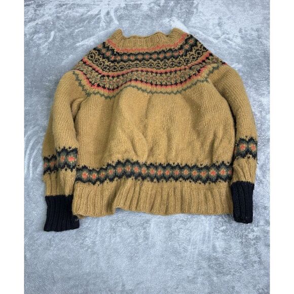 Vintage Wool Pullover Knit Sweater Women's Size Large Yellow - Picture 1 of 8